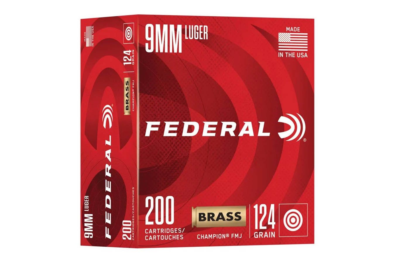FEDERAL AMMUNITION 9mm 124gr FMJ Champion 200/Box